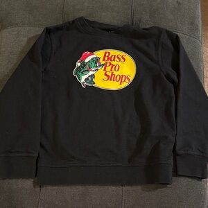 Holiday Bass Pro Shops Black Sweatshirt
